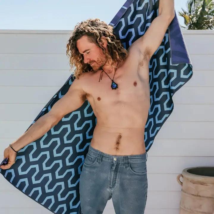 Breathing Travel - Sand Free Beach Towel - Island Nights